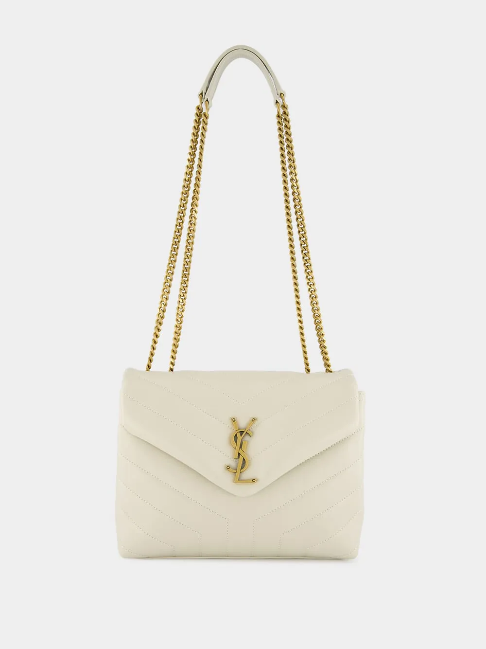 Loulou Vintage White Small Shoulder Bag