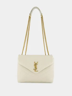 Loulou Vintage White Small Shoulder Bag