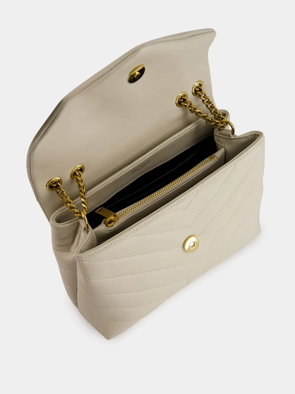 Loulou Vintage White Small Shoulder Bag