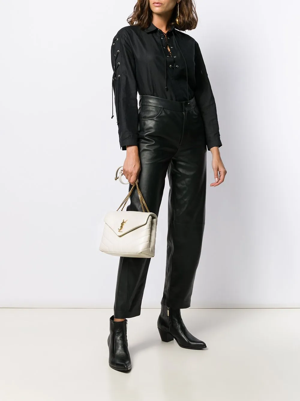 Loulou Vintage White Small Shoulder Bag