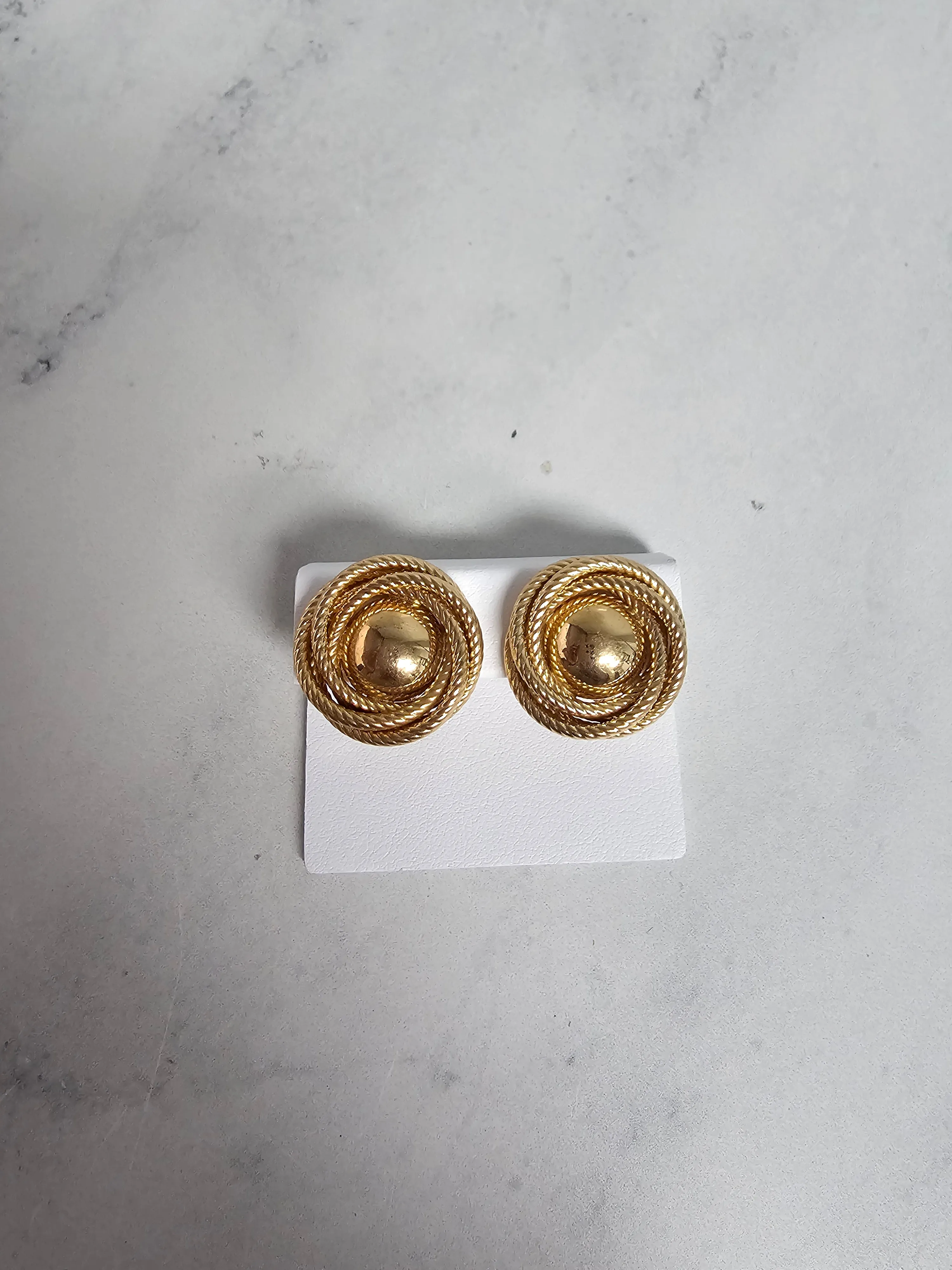 Love Knot Rope Gold Stud Earrings