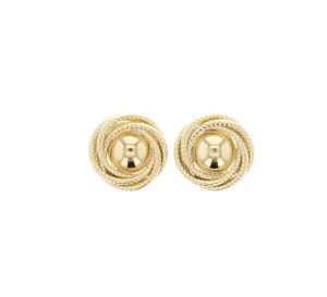 Love Knot Rope Gold Stud Earrings
