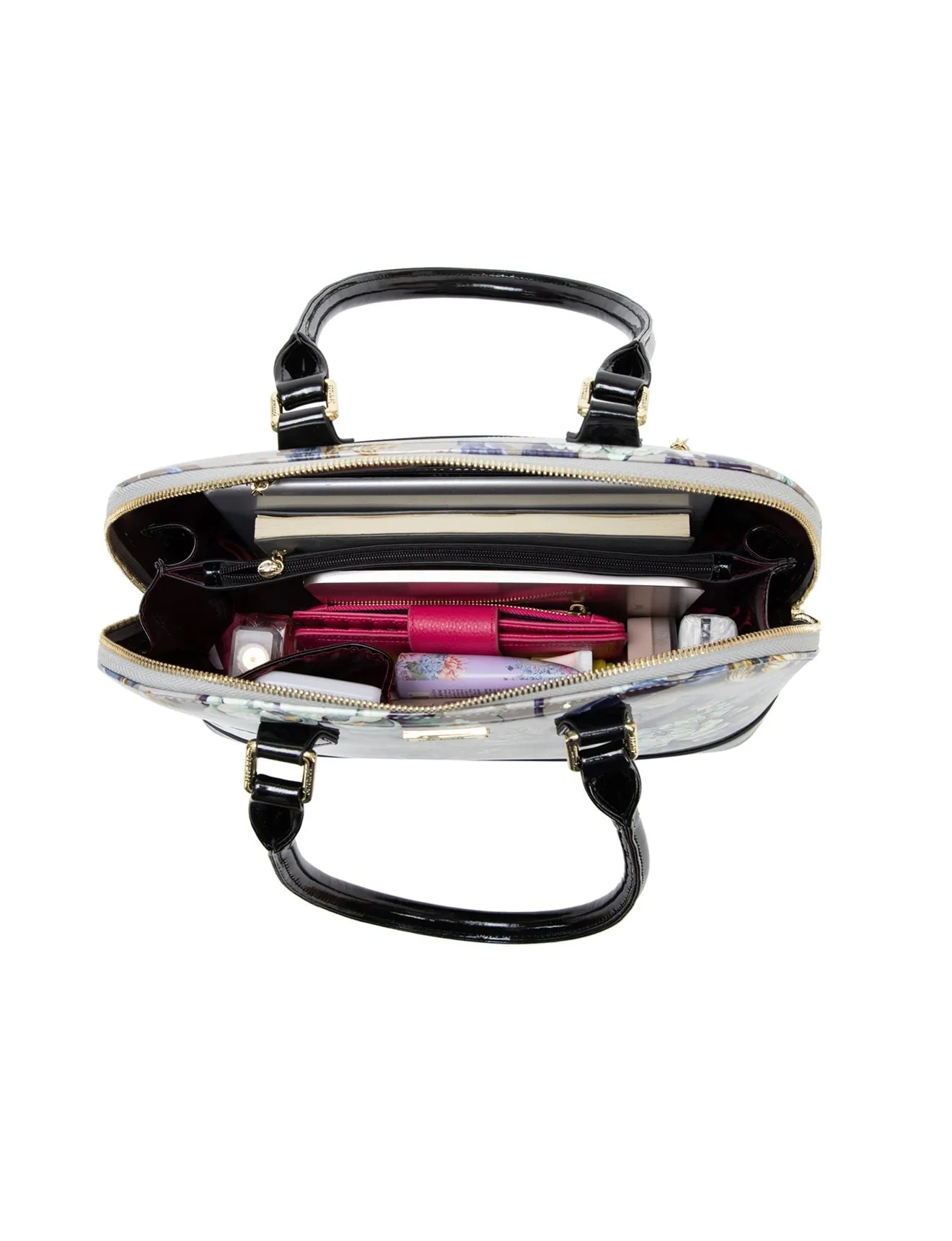 LUCINDA PATENT LEATHER DOME BAG- SN58-6801- SALE