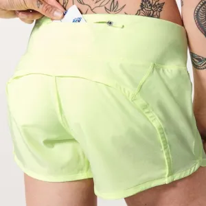 Lululemon Run Times Short II in Fluro‎ Citrus, Size 4