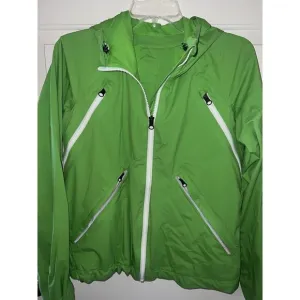 Lululemon Run Women's Rise &amp; Shine Jacket Full Zip Lime Green Size 4 Vented