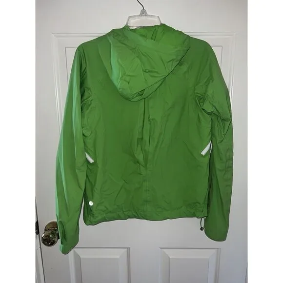 Lululemon Run Women's Rise &amp; Shine Jacket Full Zip Lime Green Size 4 Vented