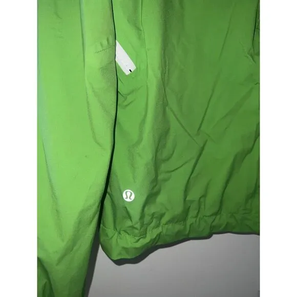 Lululemon Run Women's Rise &amp; Shine Jacket Full Zip Lime Green Size 4 Vented