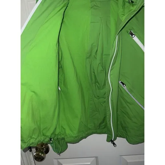 Lululemon Run Women's Rise &amp; Shine Jacket Full Zip Lime Green Size 4 Vented