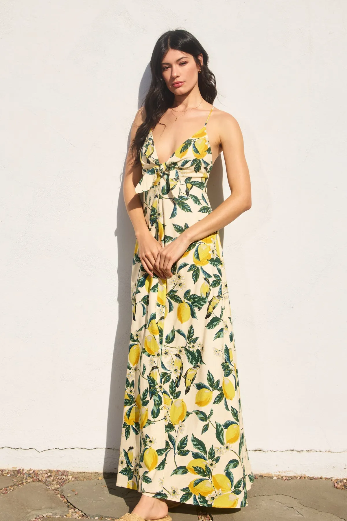 Lydia Knot Front Maxi Dress