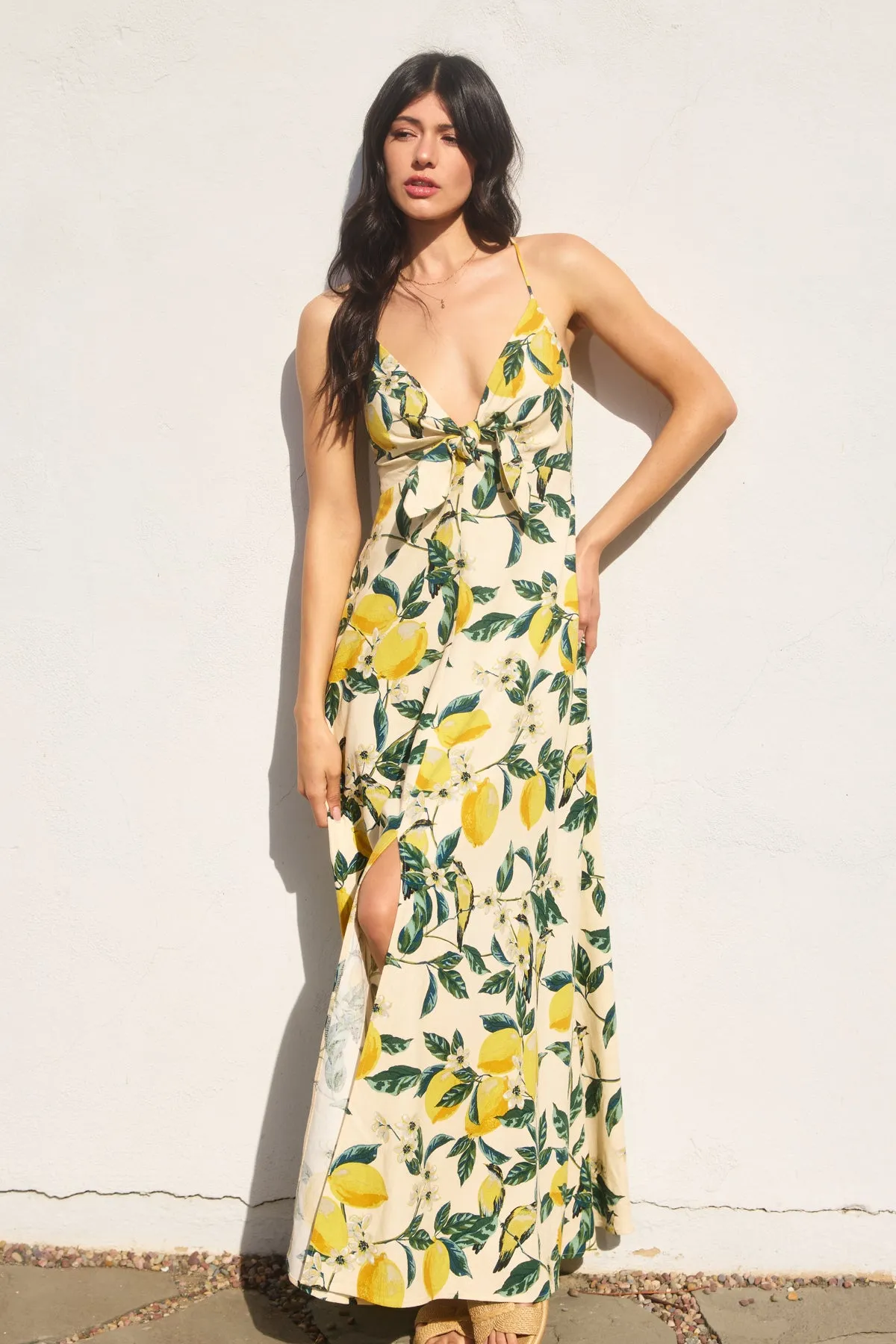 Lydia Knot Front Maxi Dress