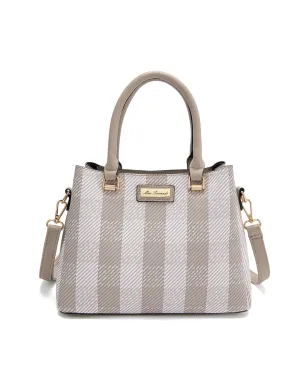 MACKENNA VEGAN TRIPLE COMPARTMENT BAG- XB-2343-BEI