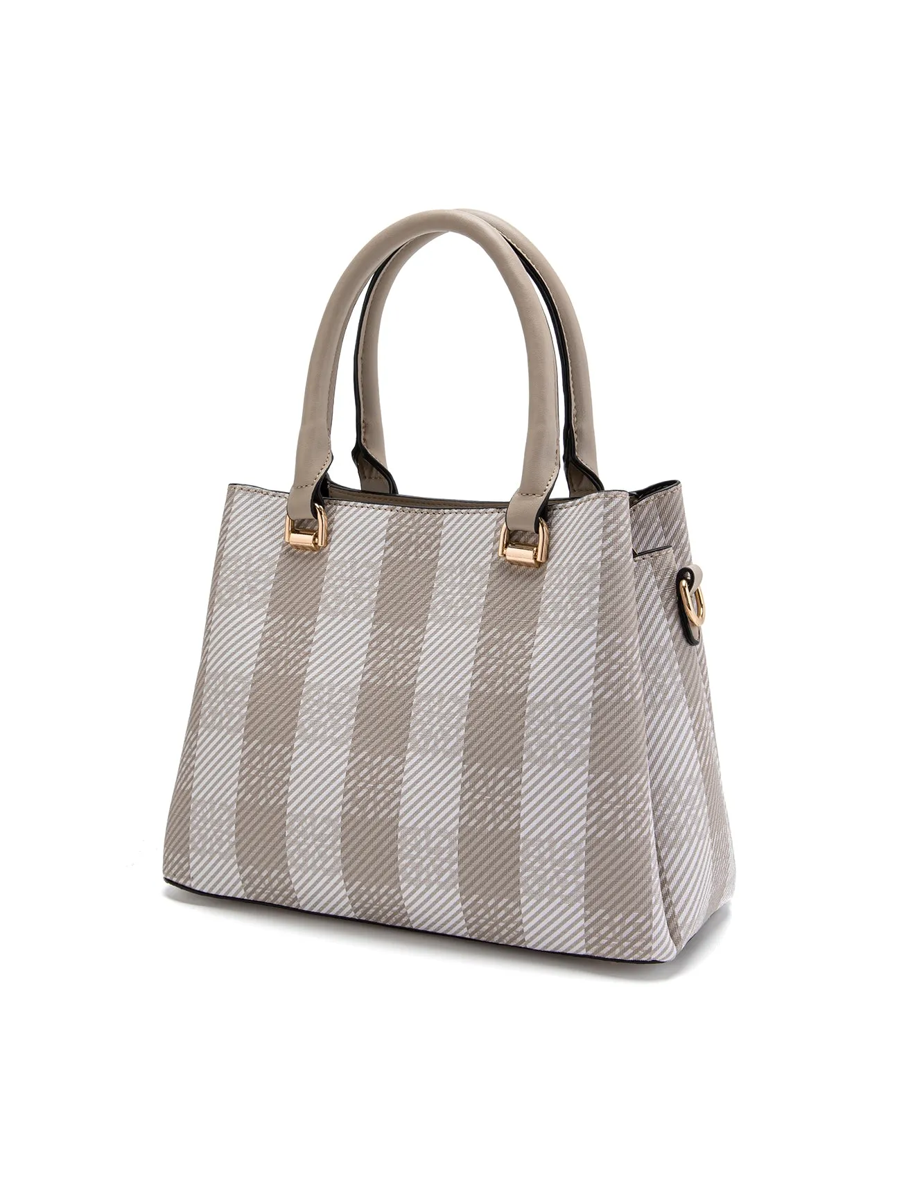 MACKENNA VEGAN TRIPLE COMPARTMENT BAG- XB-2343-BEI