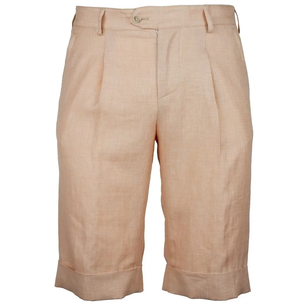 Made in Italy Beige Linen Short