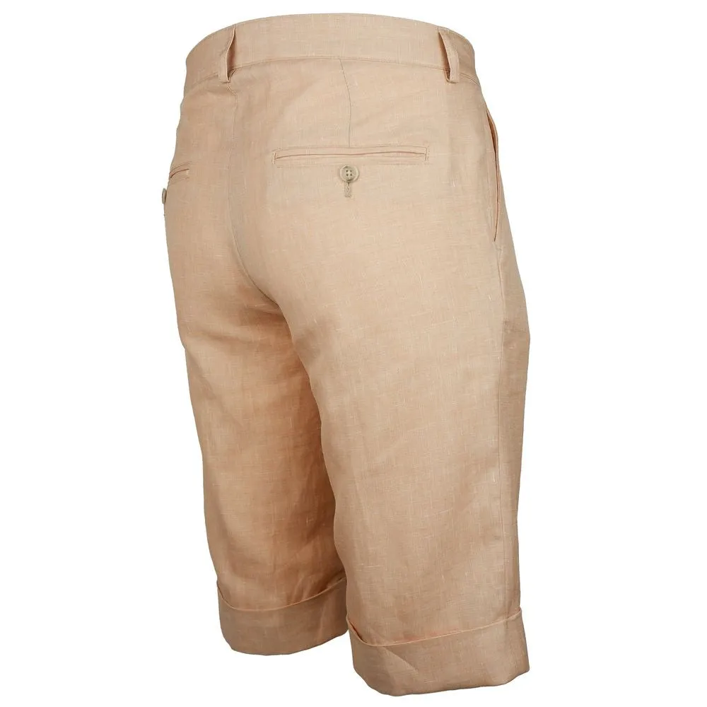 Made in Italy Beige Linen Short