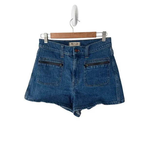 Madewell - Denim Zip-Pocket Blue Shorts Sz 28