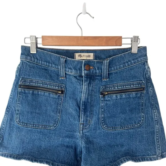 Madewell - Denim Zip-Pocket Blue Shorts Sz 28