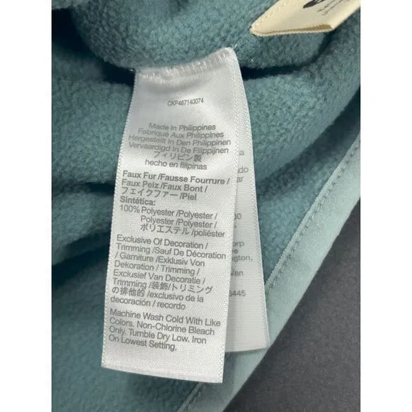 Madewell NWT (Re)sourced Sherpa Snap-Front Jacket Color Block in Faded Shale Lrg