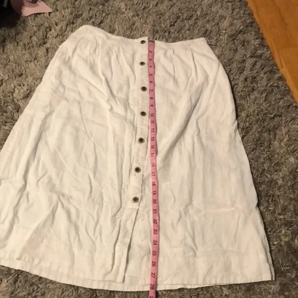 Maeve by Anthropologie white button skirt, elastic back, sz M