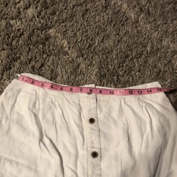 Maeve by Anthropologie white button skirt, elastic back, sz M