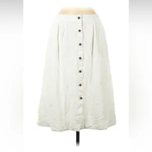 Maeve by Anthropologie white button skirt, elastic back, sz M