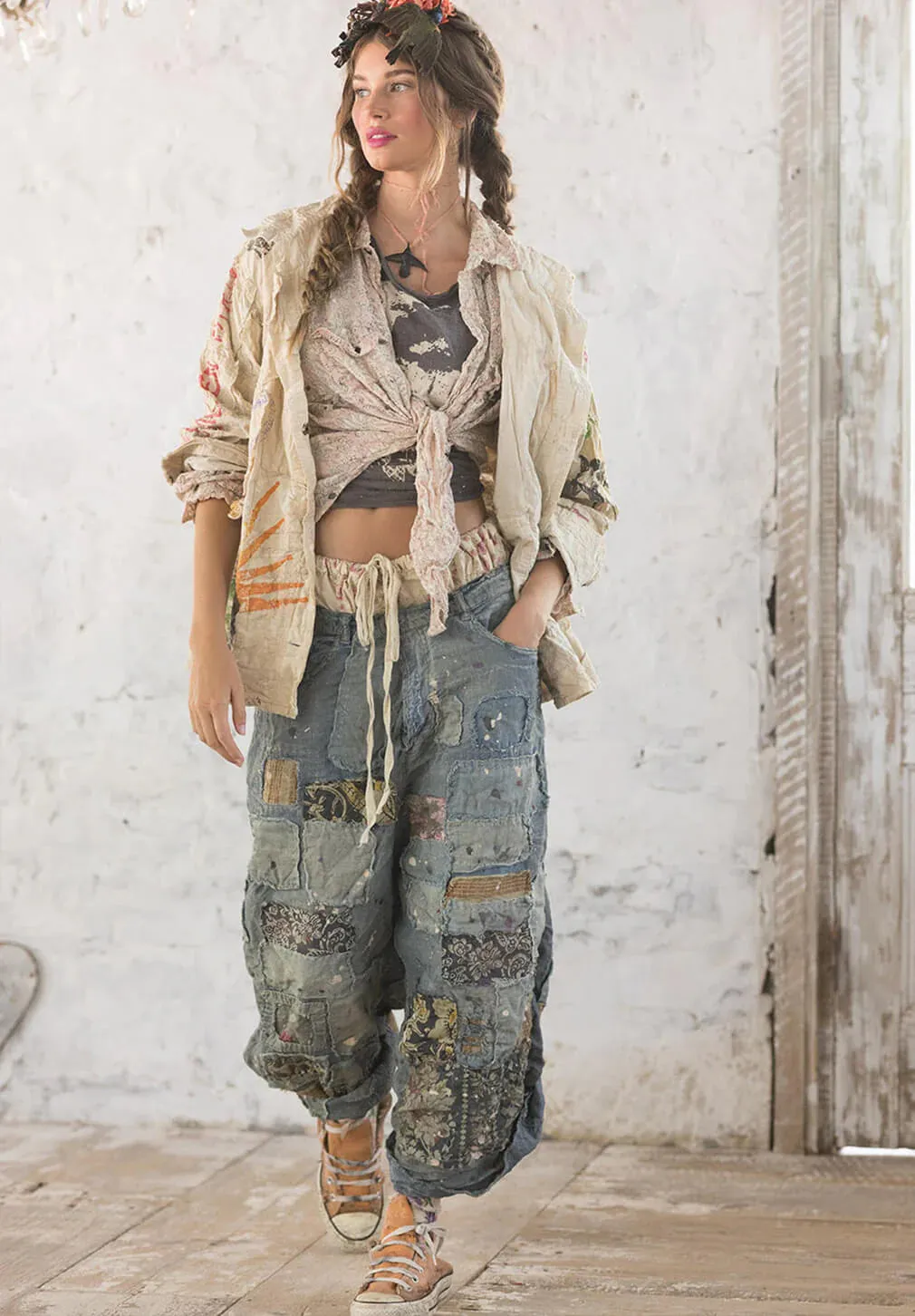 Magnolia Pearl Linen Deni Blues Denim
