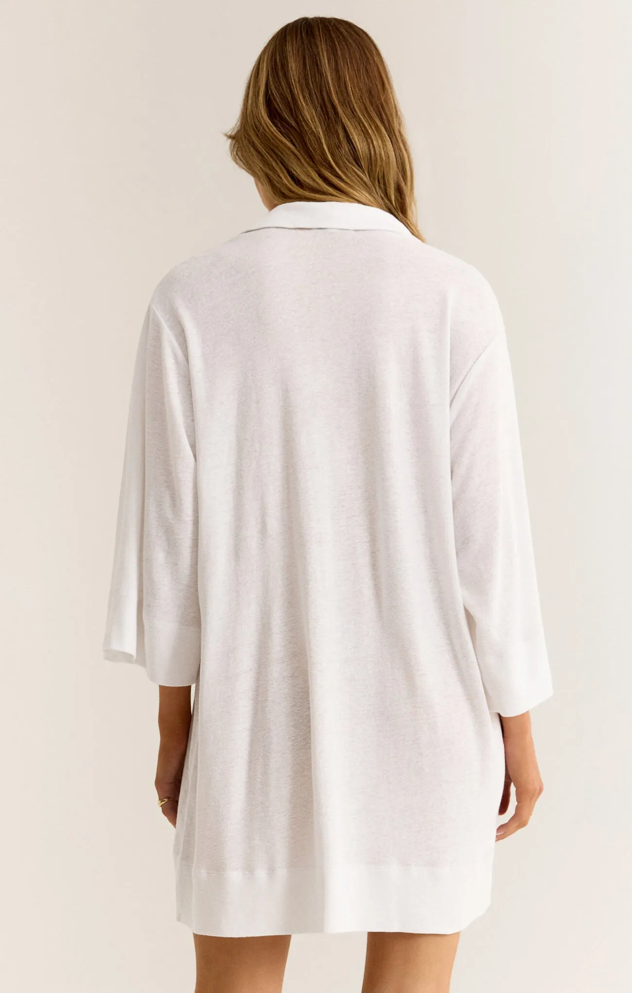 Mallory Slub Cover Up White