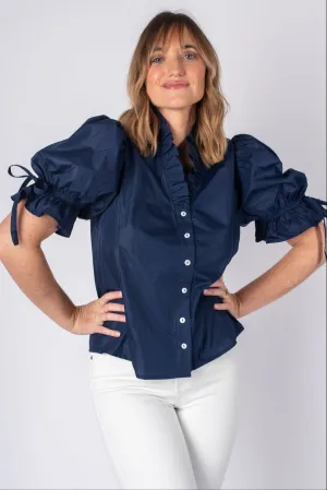 Mallory V-Neck Puff Sleeve Top