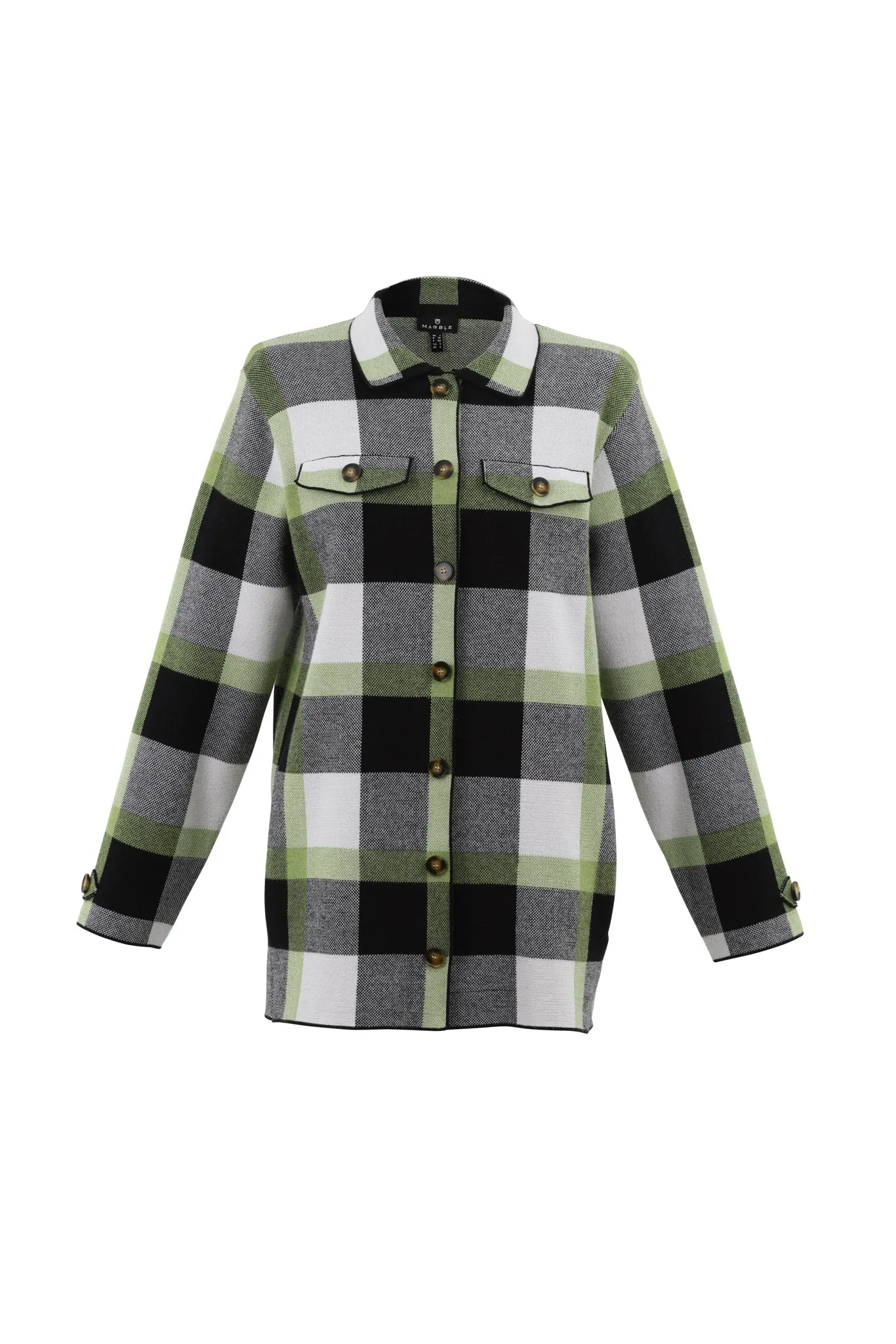 Marble Ladies OVERSHIRT Black/Green