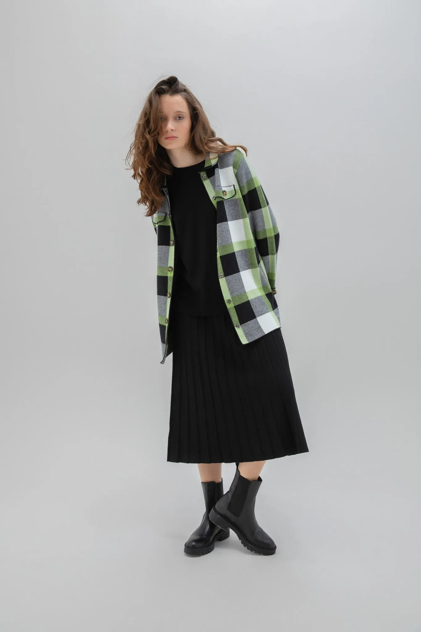 Marble Ladies OVERSHIRT Black/Green
