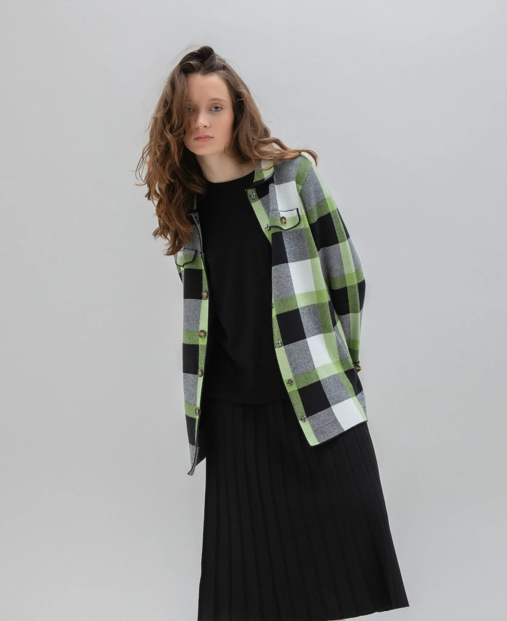 Marble Ladies OVERSHIRT Black/Green