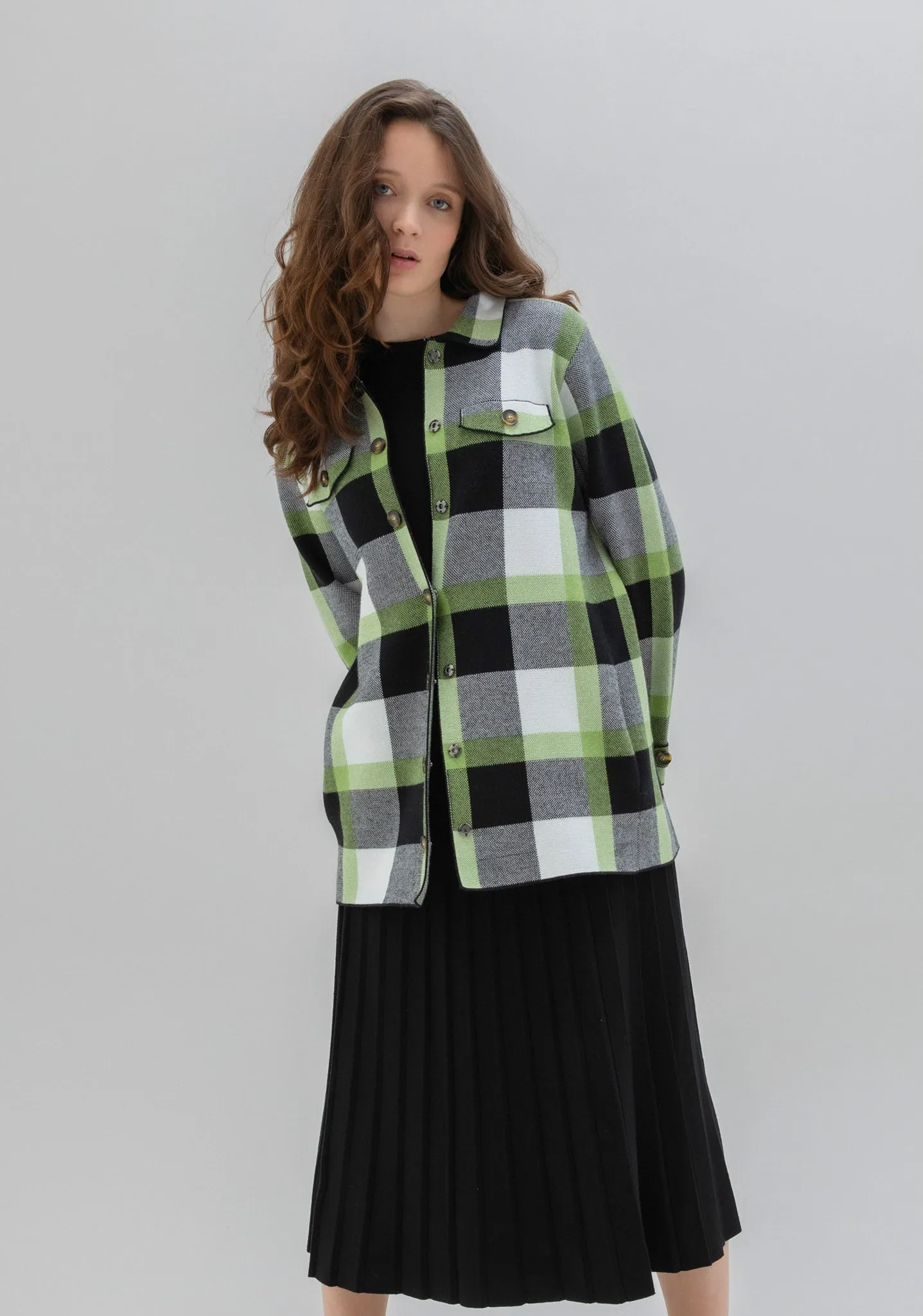 Marble Ladies OVERSHIRT Black/Green