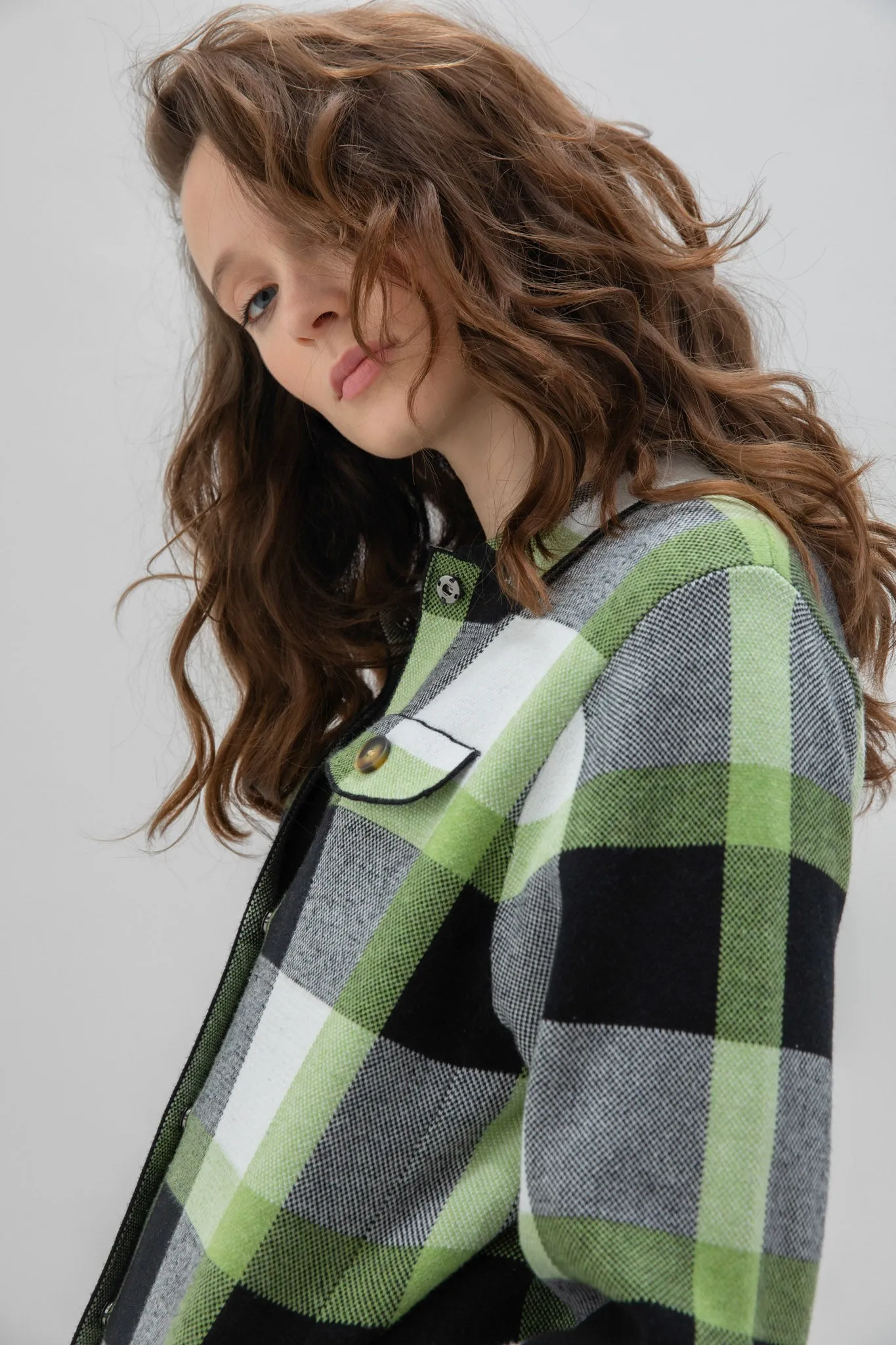 Marble Ladies OVERSHIRT Black/Green