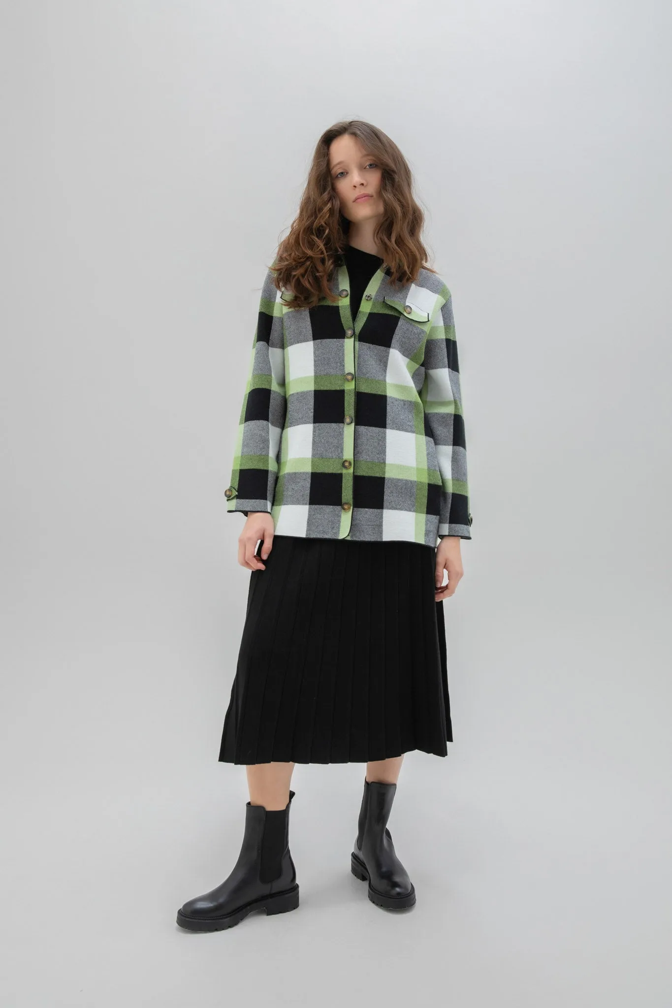 Marble Ladies OVERSHIRT Black/Green
