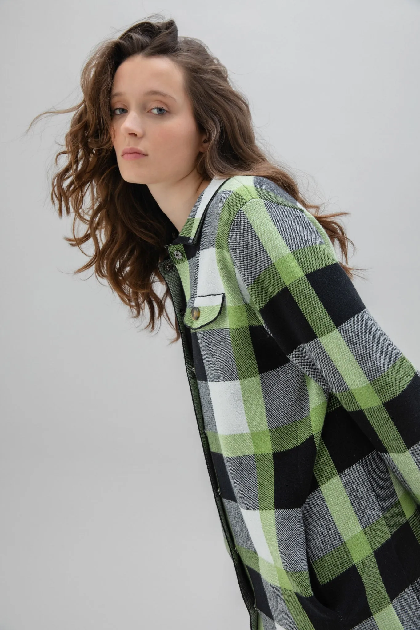 Marble Ladies OVERSHIRT Black/Green