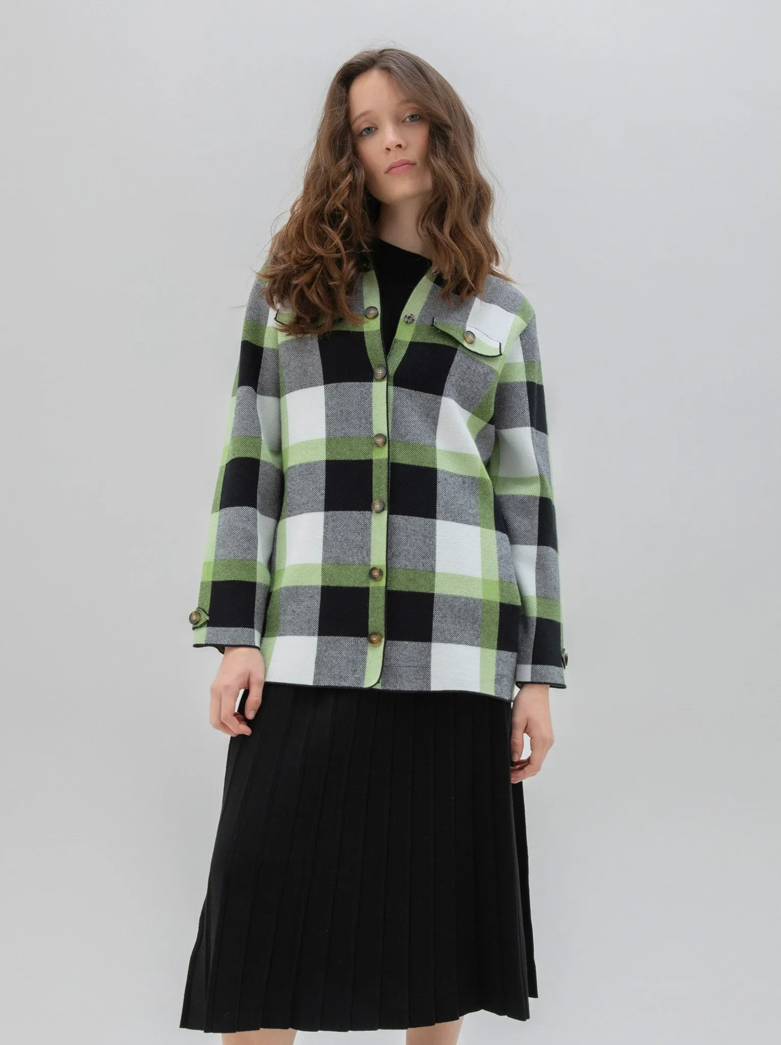 Marble Ladies OVERSHIRT Black/Green