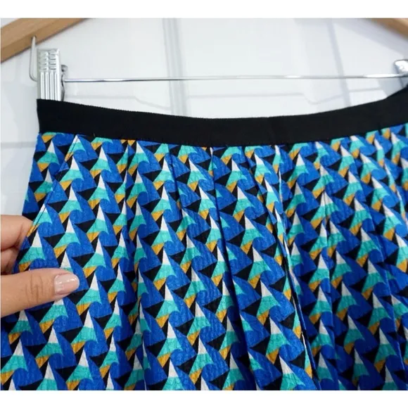 MARC BY MARC JACOBS Silk Print Pleated Skirt, Size 8