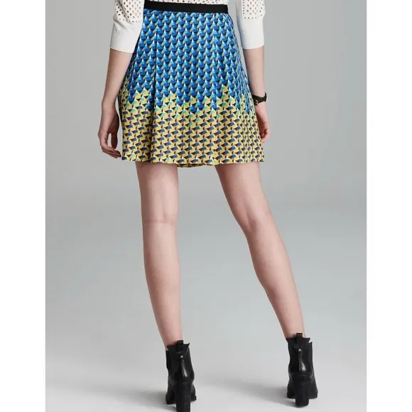MARC BY MARC JACOBS Silk Print Pleated Skirt, Size 8