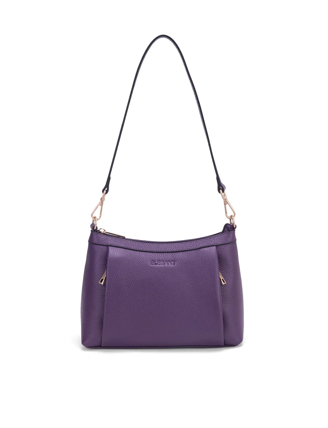 MARCIA LEATHER XBODY BAG- BLACK-E1-0830-PUR