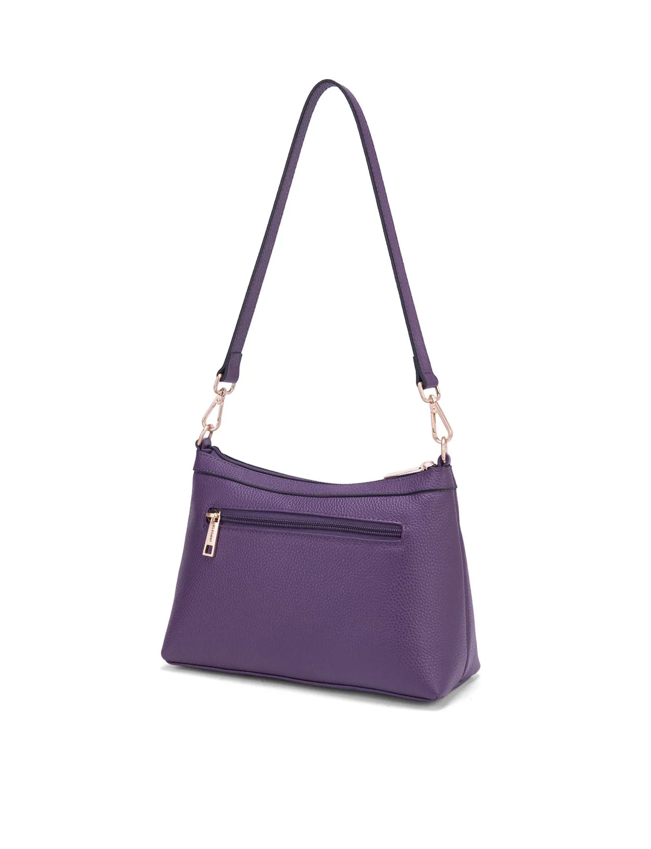 MARCIA LEATHER XBODY BAG- BLACK-E1-0830-PUR