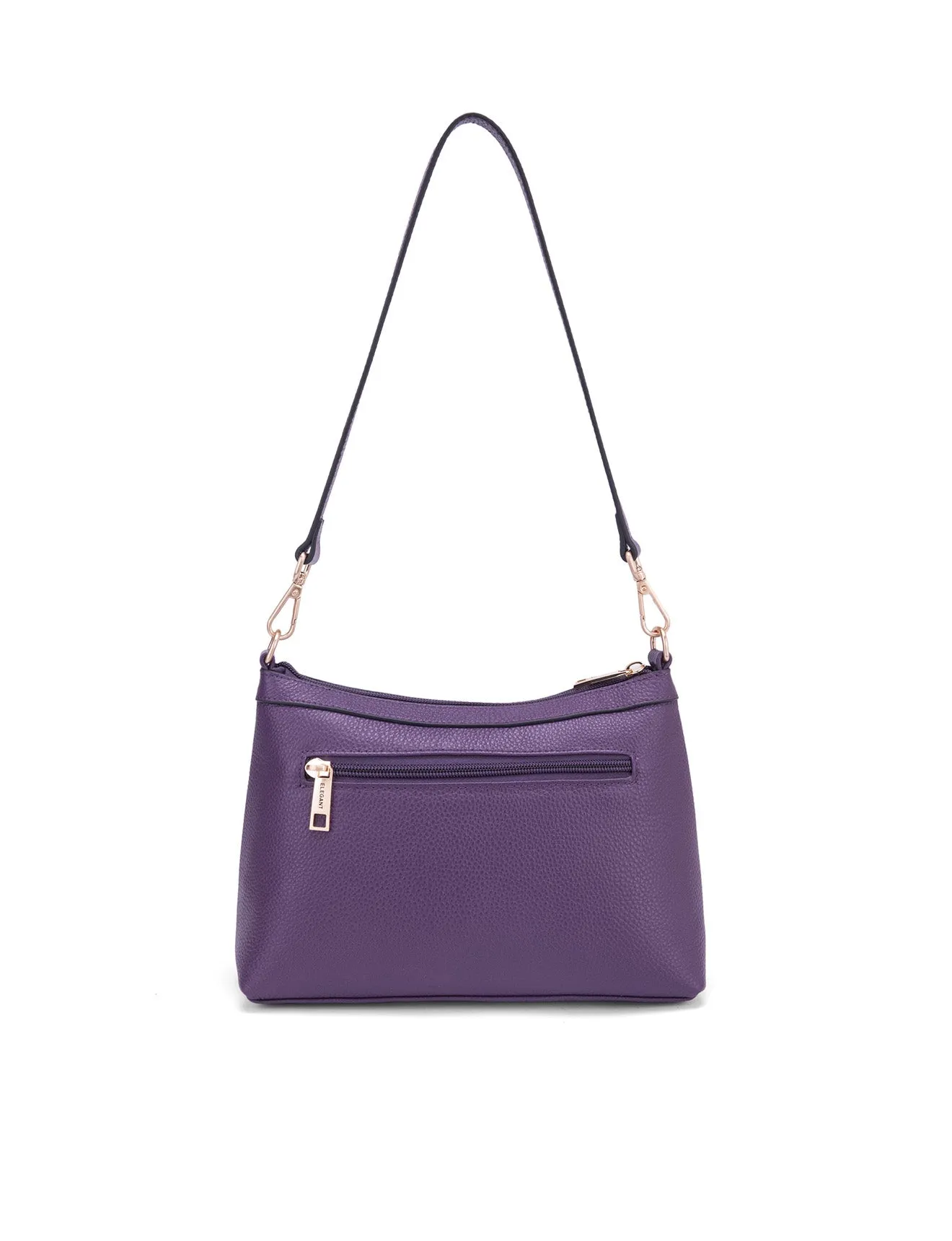 MARCIA LEATHER XBODY BAG- BLACK-E1-0830-PUR