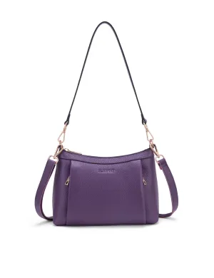 MARCIA LEATHER XBODY BAG- BLACK-E1-0830-PUR