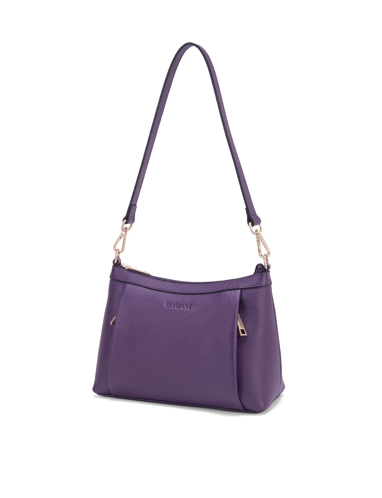 MARCIA LEATHER XBODY BAG- BLACK-E1-0830-PUR