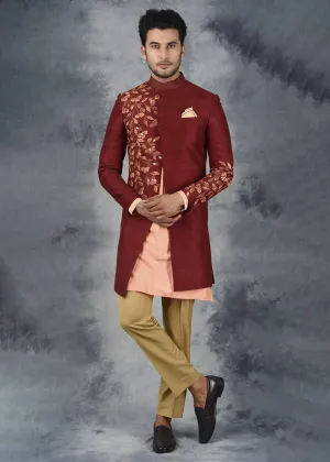 Maroon Indowestern | Siddhesh Chauhan