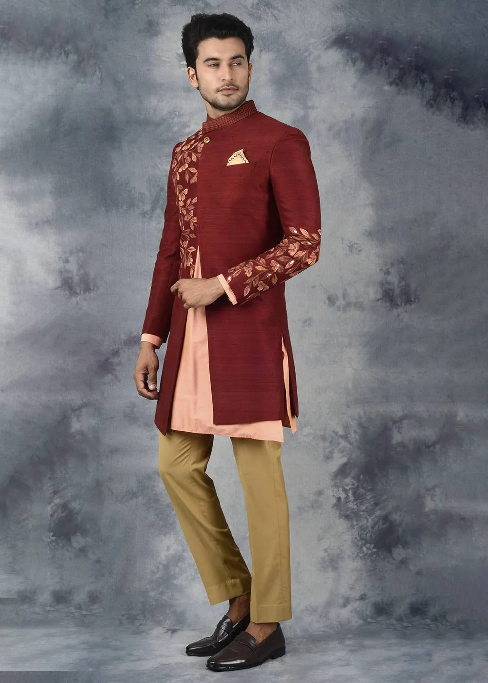 Maroon Indowestern | Siddhesh Chauhan
