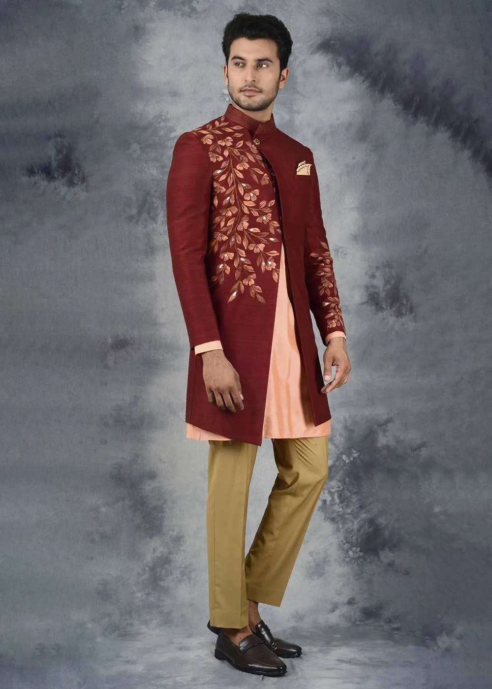 Maroon Indowestern | Siddhesh Chauhan