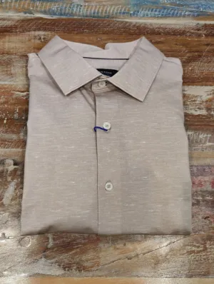 Men's Bugatchi | James Spread Collar OoohCotton Shirt | Sand