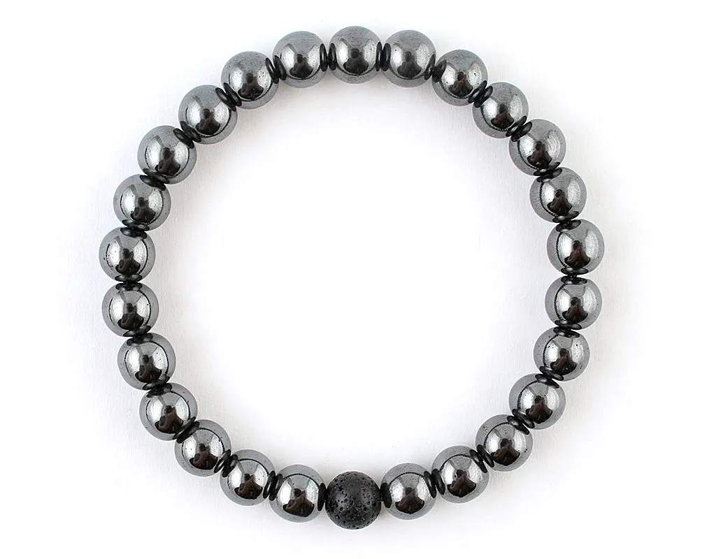 Men’s magnetic hematite bracelet