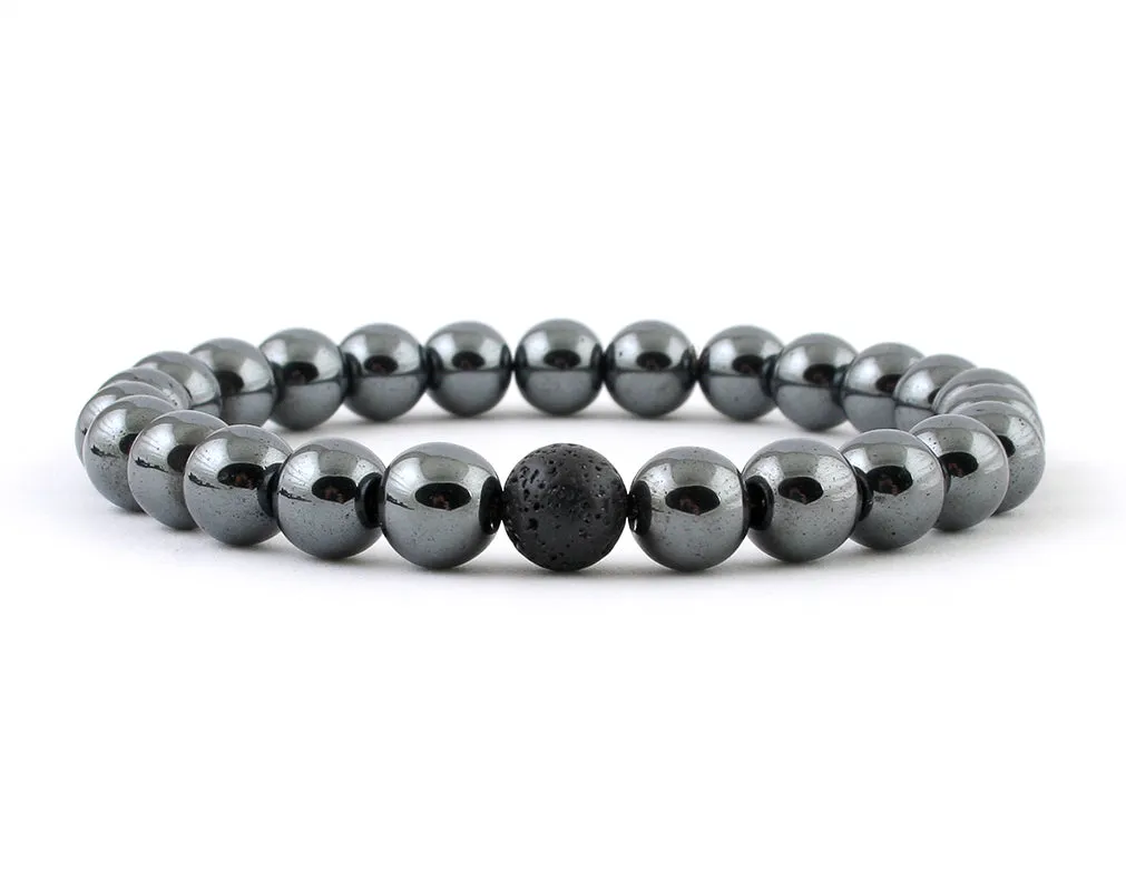 Men’s magnetic hematite bracelet
