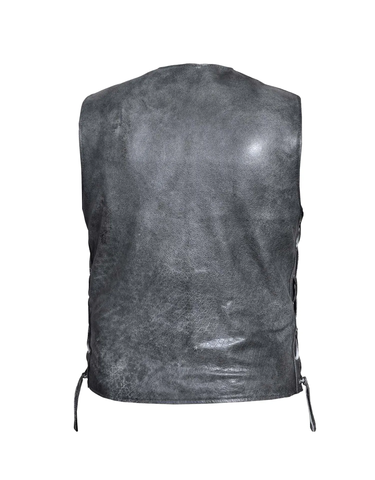 Men's Tombstone Gray Motorcycle Vest