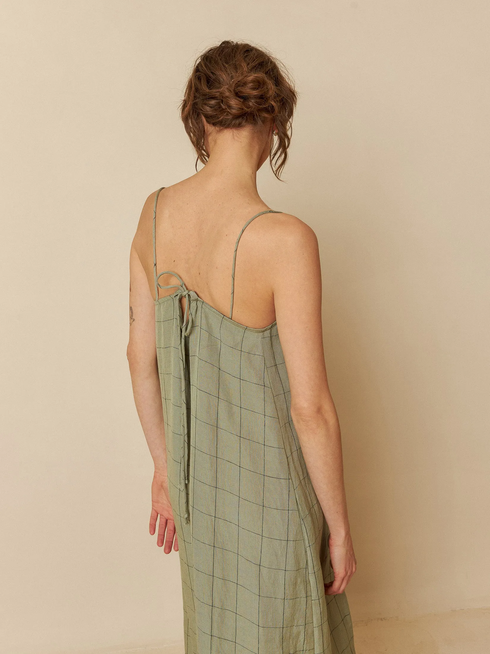 Midi Strap Dress Lichen Green